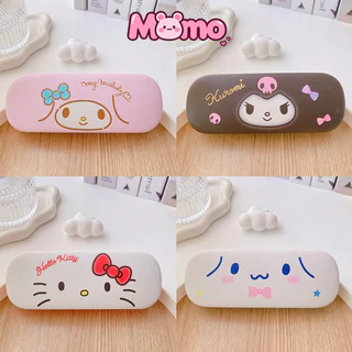 กล่องใส่แว่นตา Sanrio กล่องเก็บแว่นตา PU น่ารัก Kuromi Melody