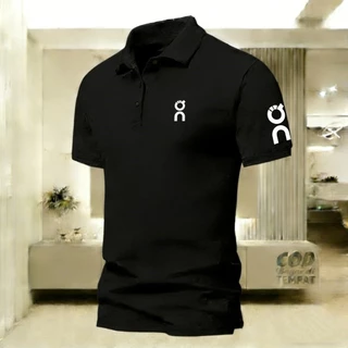 ONเสื้อโปโลพิมพ์ลายสีพื้น ผ้าฝ้าย 100% ใส่ได้ทั้งชายและหญิง มีสินค้าพร้อมส่ง เสื้อกีฬาแขนสั้นลำลอง
