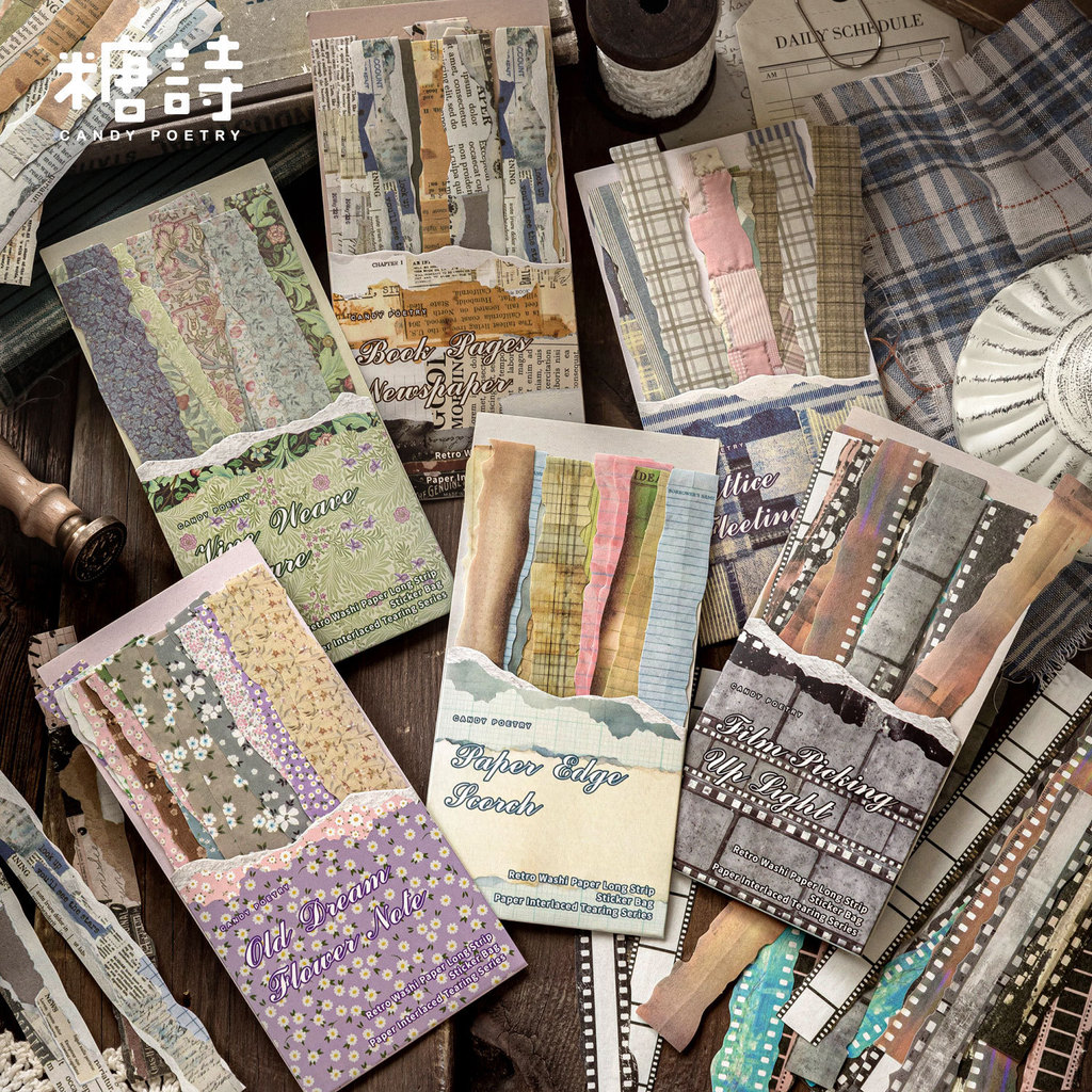 20 ชิ้น Flora Filmstrip Vintage สมุดภาพ Washi สติกเกอร์โบราณตกแต่ง Planner Journal Decals Retro DIY Self-Adhesive Washi กระดาษสติกเกอร์สําหรับอัลบั้มรูปการ์ด DIY โครงการ