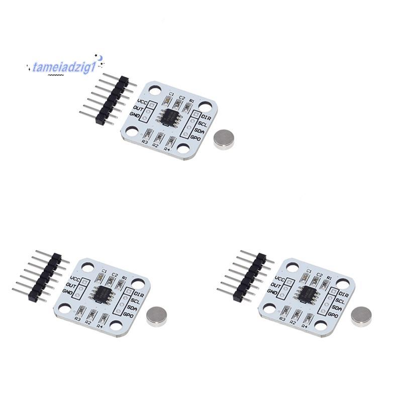 3 ชิ้น AS5600 Encoder 12 บิตแม่เหล็กเหนี่ยวนํามุมวัดเซนเซอร์โมดูลส่วนประกอบอิเล็กทรอนิกส์