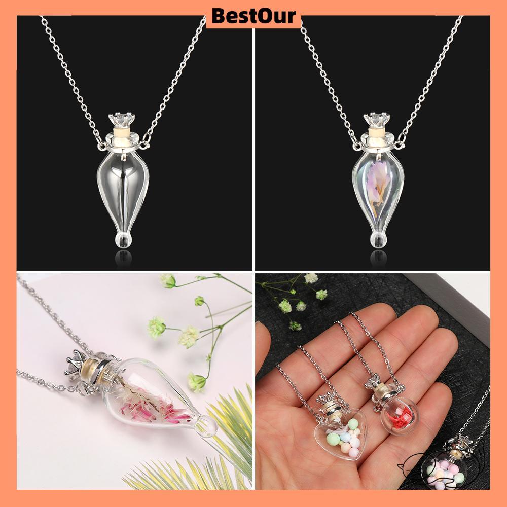 สร้อยคอBESTOURเคลือบVial Keepsake พร้อมจี้น้ำมันหอมระเหยแบบเปิดได้