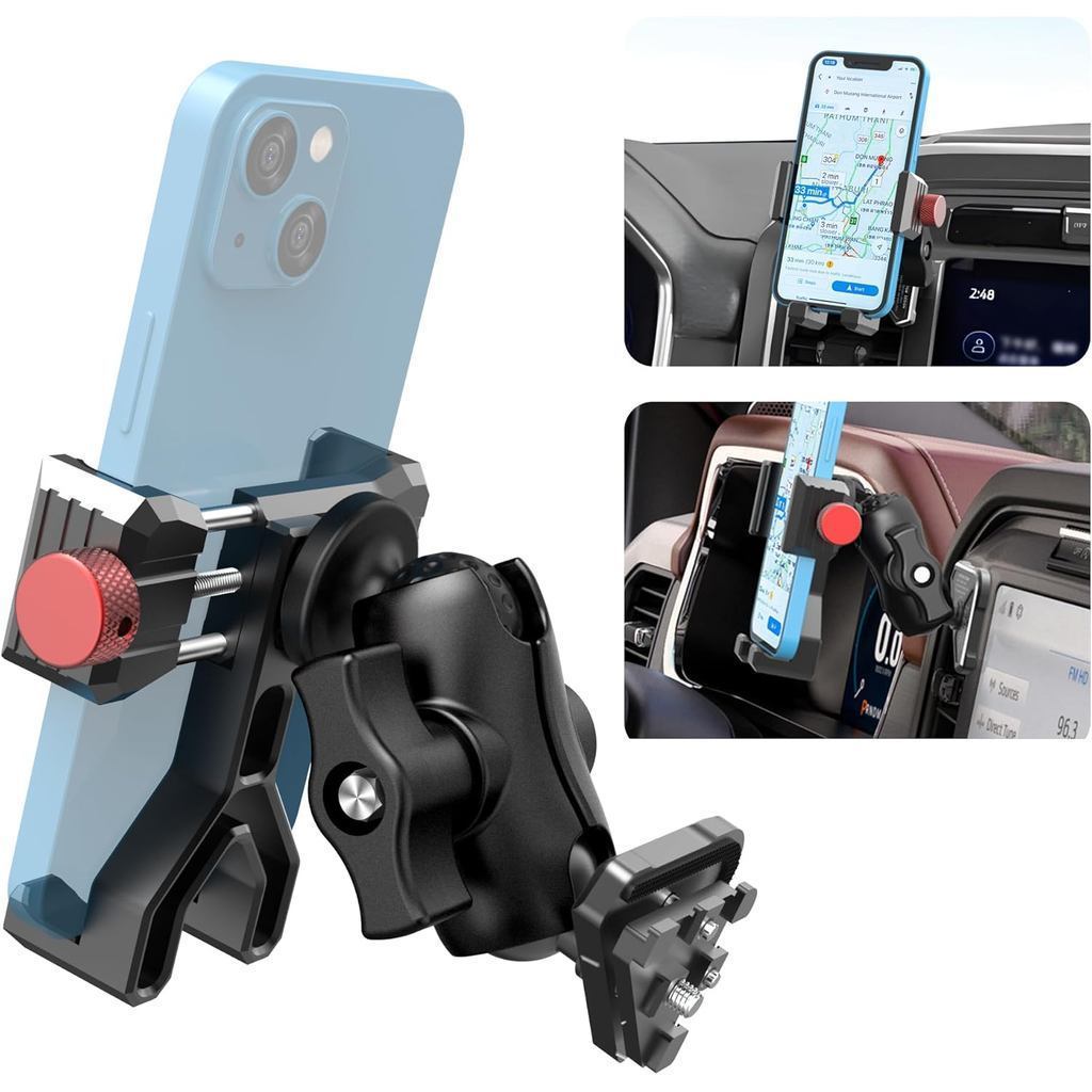 EASEORD ที่วางโทรศัพท์อะลูมิเนียม Vent - ใช้ได้กับ Ford F150 (2021-2025), F-250/F-350 (2023-2024), F