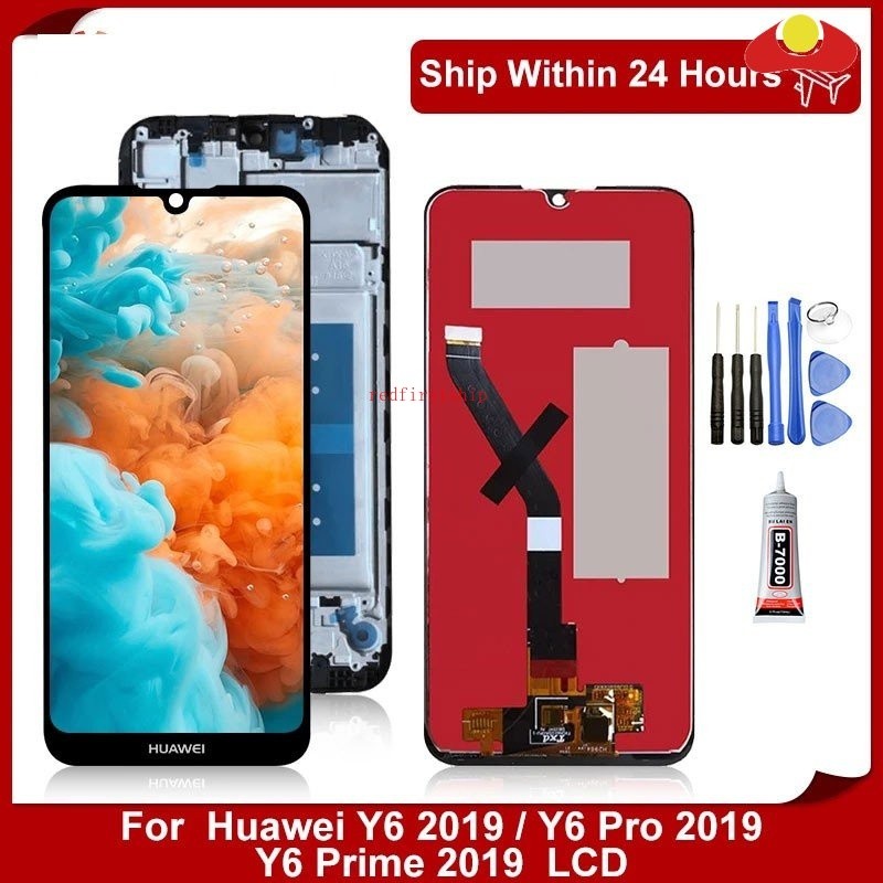 จอแสดงผลต้นฉบับสําหรับ Huawei Y6 Prime 2019 / Y6 Pro 2019 / Y6 2019 MRD-LX1f จอแสดงผล LCD Touch Scre