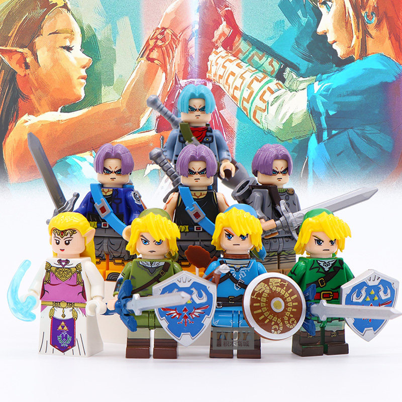 บล็อกตัวต่อจีน The Legend of Zelda WM6053 การ์ตูนอะนิเมะ Minifigure KT1020 Trunks Building Blocks