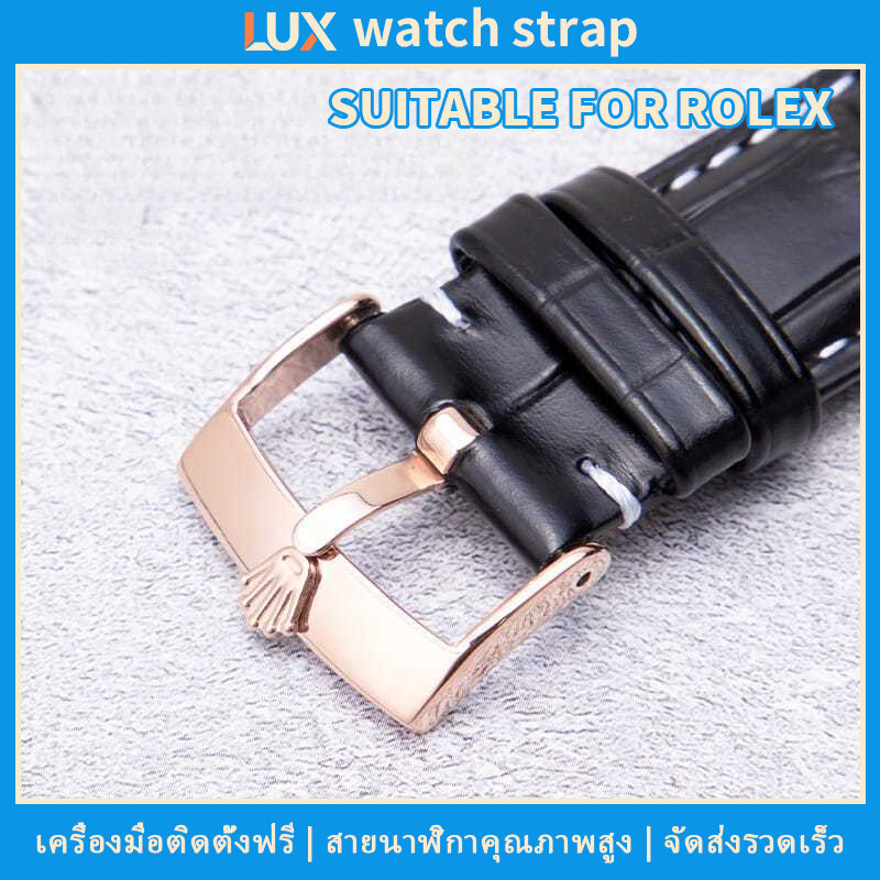เหมาะสำหรับสายหนังแท้แบบหัวเข็มขัดของ Rolex ขนาด 18 มม., 19 มม., 20 มม., 21 มม. และ 22 มม. ใช้ได้กับรุ่น Daytona, Cellini และ Submariner