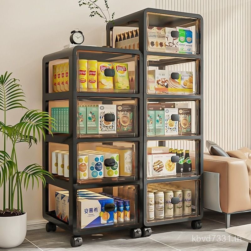 Locker ตู้เสื้อผ้าชั้นยืน Multi-Layer Storage Locker ห้องนั่งเล่นขนมขบเคี้ยวชั้นเก็บลิ้นชักในครัวเรื
