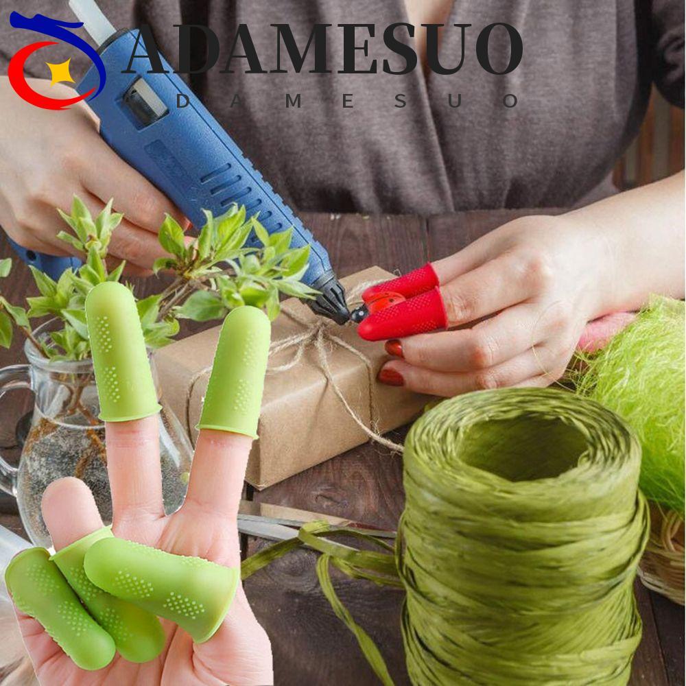 ADAMESUO ตัวป้องกันนิ้วทนความร้อน 3 ชิ้น/5 ชิ้นชุดทนอุณหภูมิสูง Anti-cut Sleeve หมวกนิ้ว