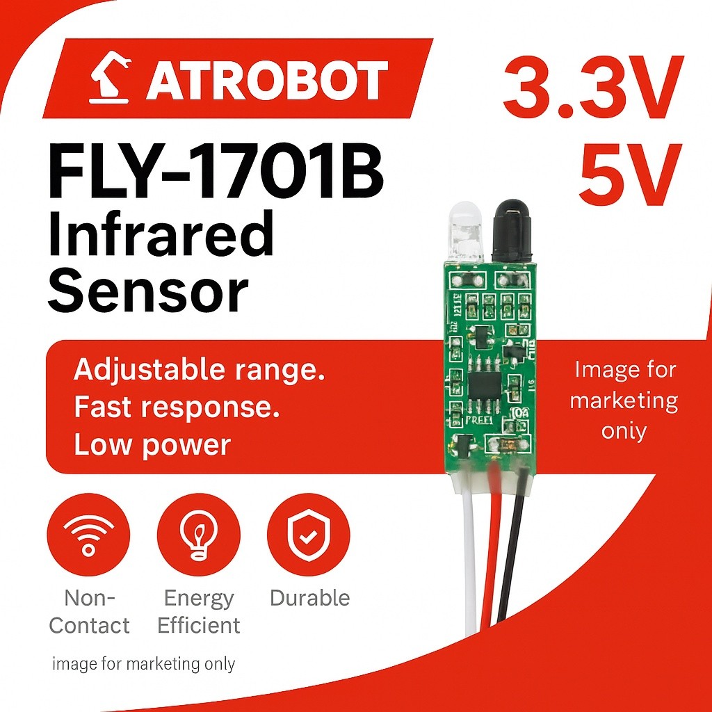 10 Sets – FLY-1701B IR โมดูลเซ็นเซอร์อินฟราเรด 940nm 2-30ซม ปรับระยะได้ แม่นยำสูง ใช้กับ Arduino 3.3