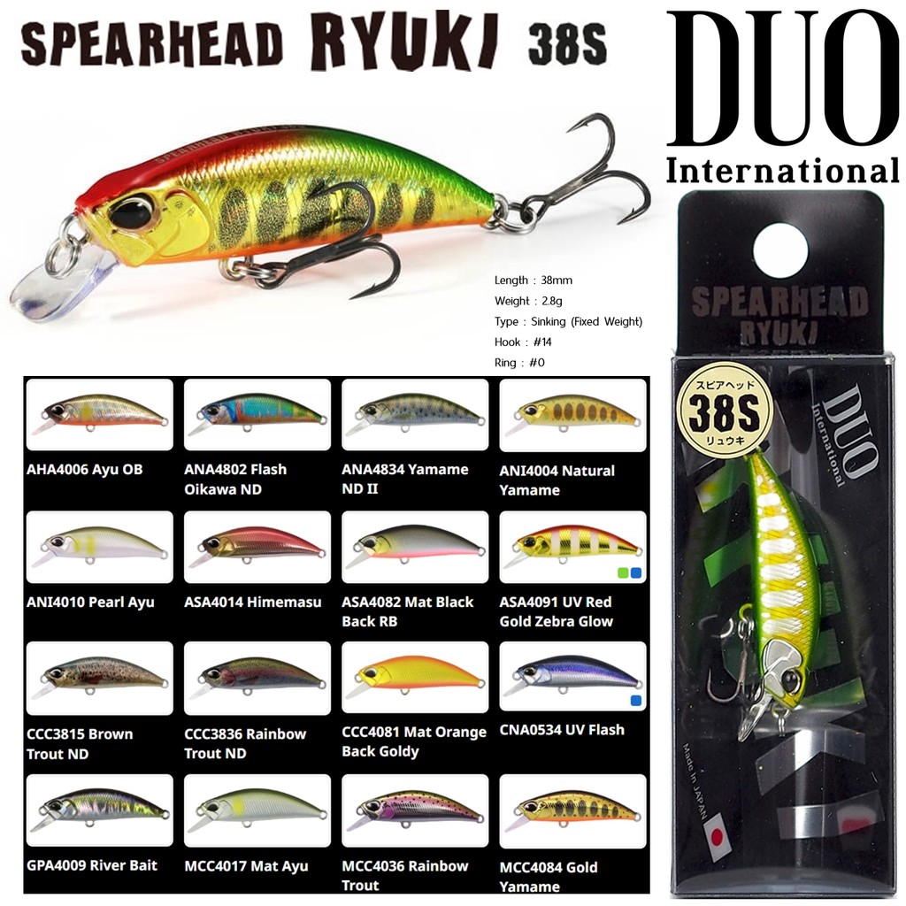 เหยื่อปลอม DUO SPEARHEAD RYUKI 38S