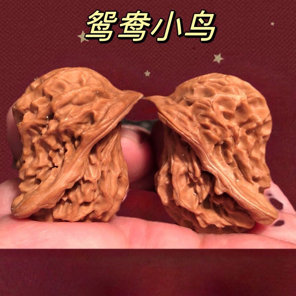 Niche Boutique Wenwan วอลนัทแกะสลัก Wenwan วอลนัทพรีเมี่ยม Century-เก่าหนา Tendon Walnut Lion Head Bird 1803