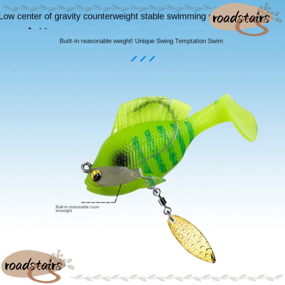 Roadstairs เหยื่อนุ่มพร้อมตะขอตะกั่ว Dark Sleeper Jig เหมาะสำหรับตกปลาpike และminnow