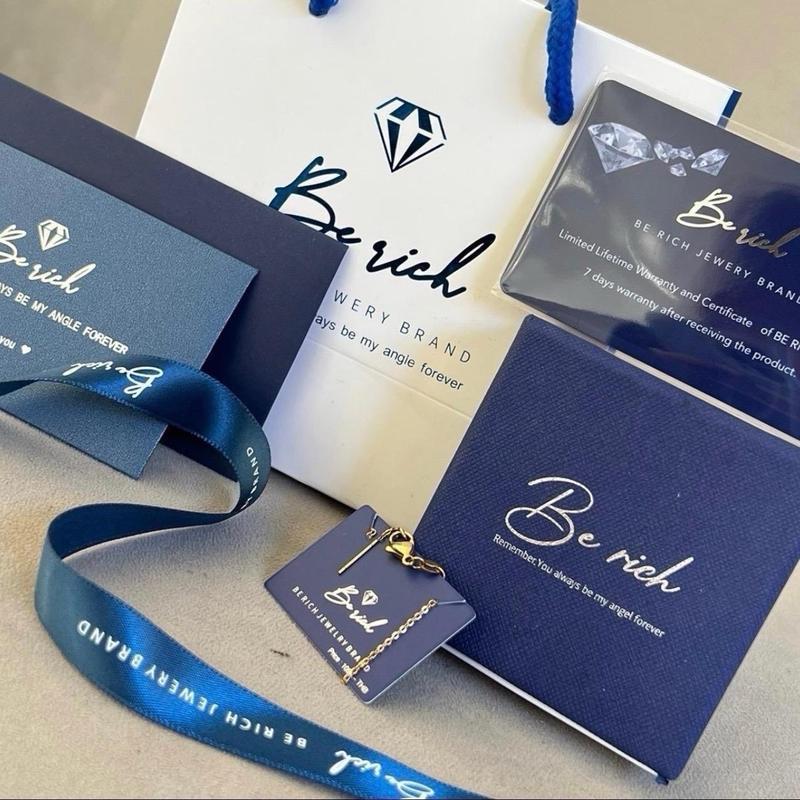 [ สร้อยสีทอง ] + จี้อักษรเดี่ยวมินิมอล แบรนด์BE RICH (ยึดรูปและชื่อตะกร้าที่ตัวเองกดเป็นหลักนะคะ) ไม