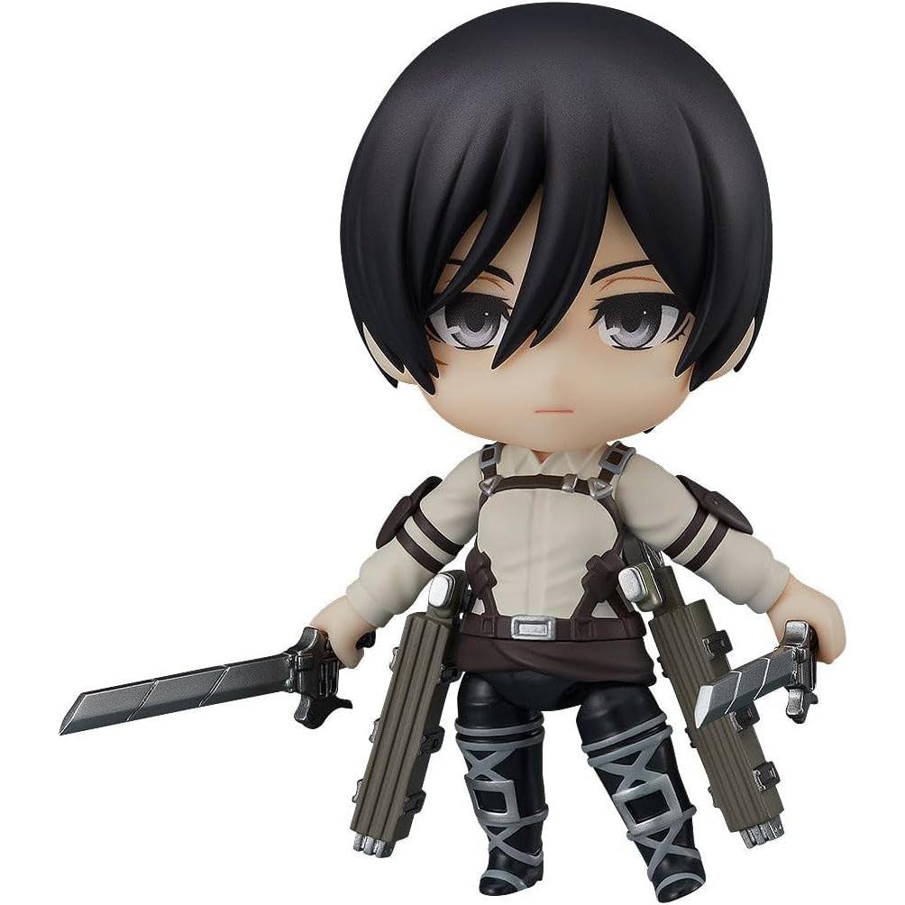 Anime Figure: Attack on Titan Mikasa Ackerman Nendoroid Final Episode Ver. Bandai, Painted