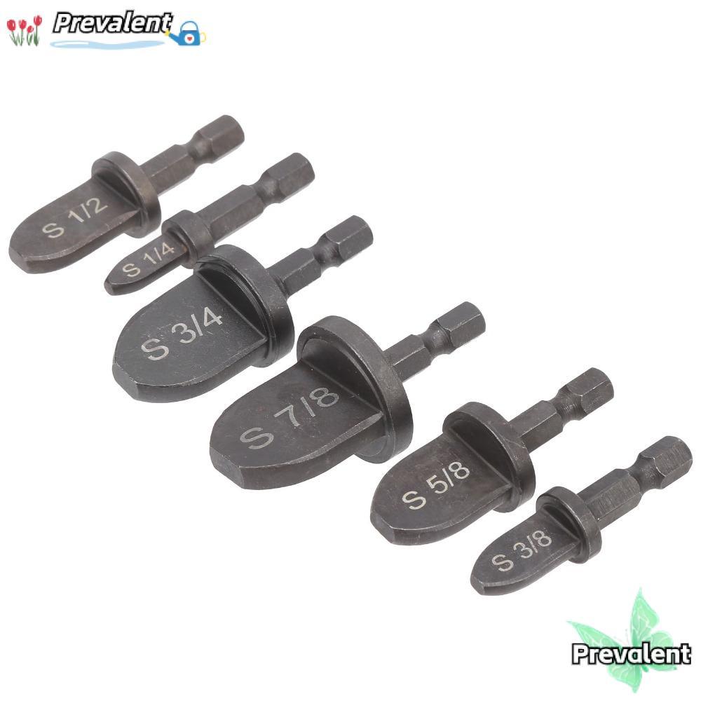 PREVALENT 6 ชิ้น HVAC Swaging เครื่องมือ,แบริ่งวัสดุเหล็ก 1/4 นิ้ว Hex Shank ท่อทองแดง Expander, 1/4