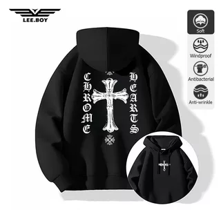 ผ้าสำลีหนานุ่ม พิมพ์อินเทรนด์ที่เรียบง่าย M-3XL เสื้อฮู้ด กระเป๋าล้วงด้านหน้า โอเวอร์ไซซ์ (ส่งเร็ว จัดส่งจากไทย)