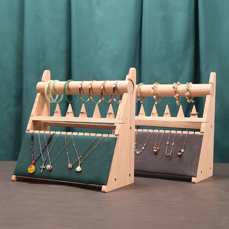 New Product#[5392People Collection]Creative Solid Wood Jewelry Rack Necklace Bracelet Bangle Rack Je