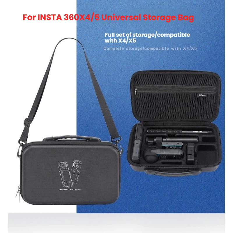 เหมาะสําหรับ lnsta360 X5/4 ถุงเก็บวัสดุ ปู่ ชุดรอบด้านกระเป๋ากล่องเก็บกระเป๋าสะพายอุปกรณ์เสริม