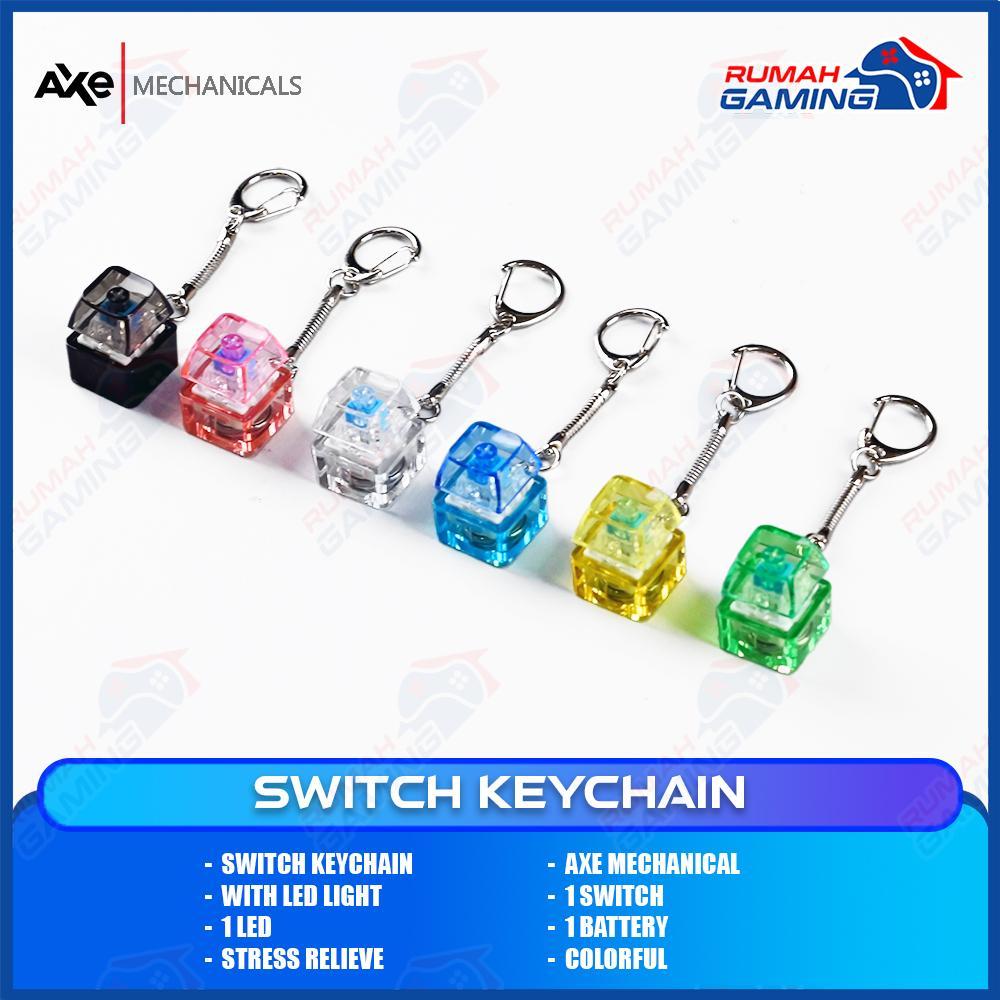 GANTUNGAN KEYCHAIN - สวิตช์กลไก - RGB LED - COLORFUL - TRANSPARENT - พวงกุญแจ