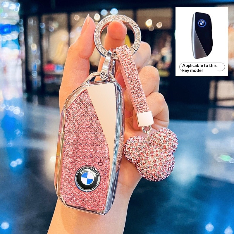 สําหรับ BMW TPU รถ Remote Key Case ผู้ถือพวงกุญแจสําหรับ BMW M60/iX1/iX2/iX3/XM/i4/i5/i7 ฝาครอบกุญแจ