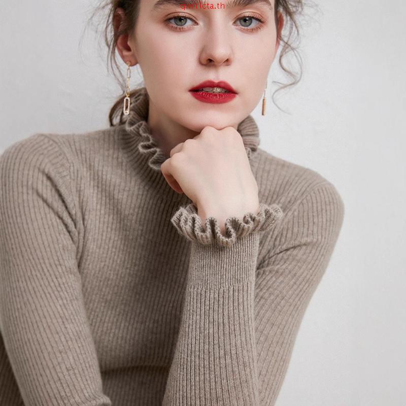 KNS19 Turtleneck Knitting เสื้อไหมพรมคอเต่า ผ้านุ่ม ทอหนา