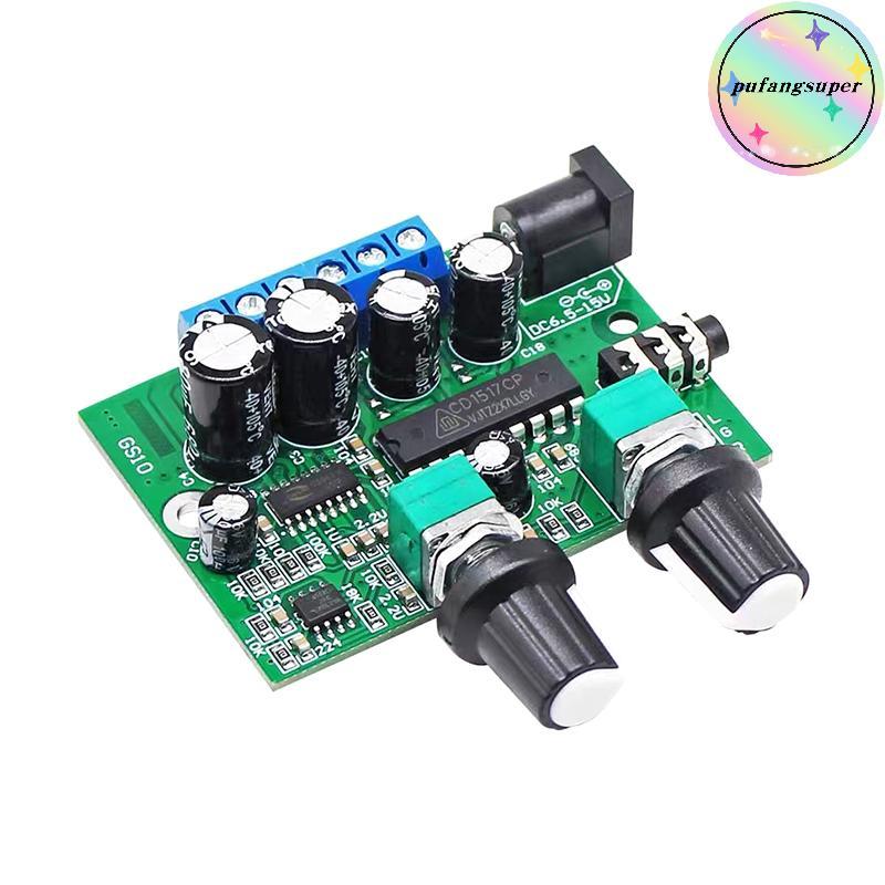 Pufangsuper 6W + 6W + 25W HIFI Class D ดิจิตอลเครื่องขยายเสียงโมดูล TDA1517P 2.1 Super Bass Mini Mic