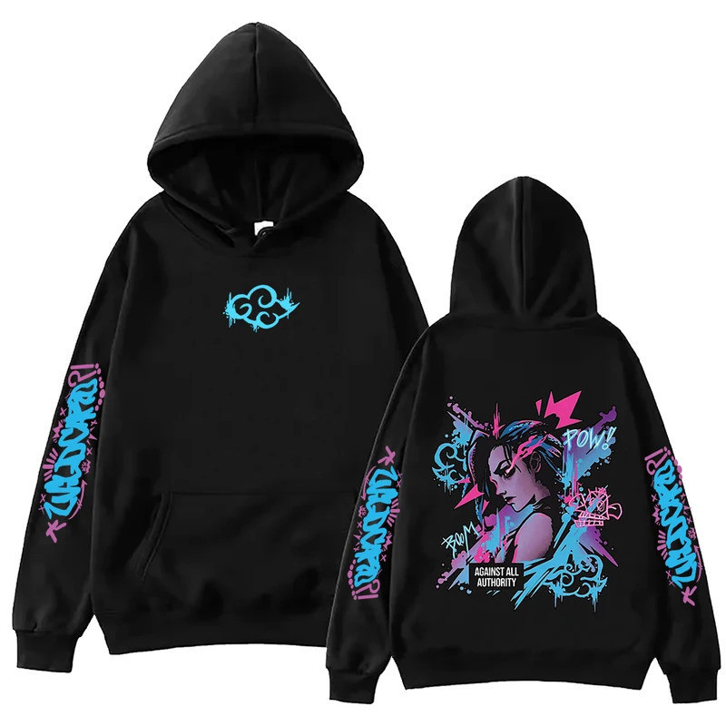 [COD]情套装Arcane-jinx hoodie Harajuku hip hop Sweatshirts Fans Gift