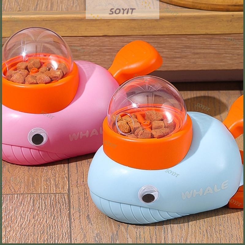 SOYIT Cats Feeder Teasing Toy Training with Kibble Dispenser Interactive Toy