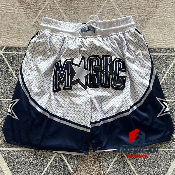 2024-25 Just Don Shorts Mens Orlando Magic White Basketball Shorts