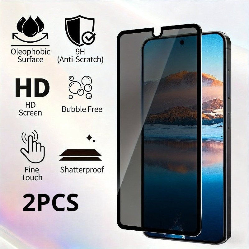 2 ชิ้นฟิล์มกระจกนิรภัยสําหรับ Ulefone หมายเหตุ 9P 7T 7 7P 6T 6 6P Anti Spy ความเป็นส่วนตัวขอบสีดําป้