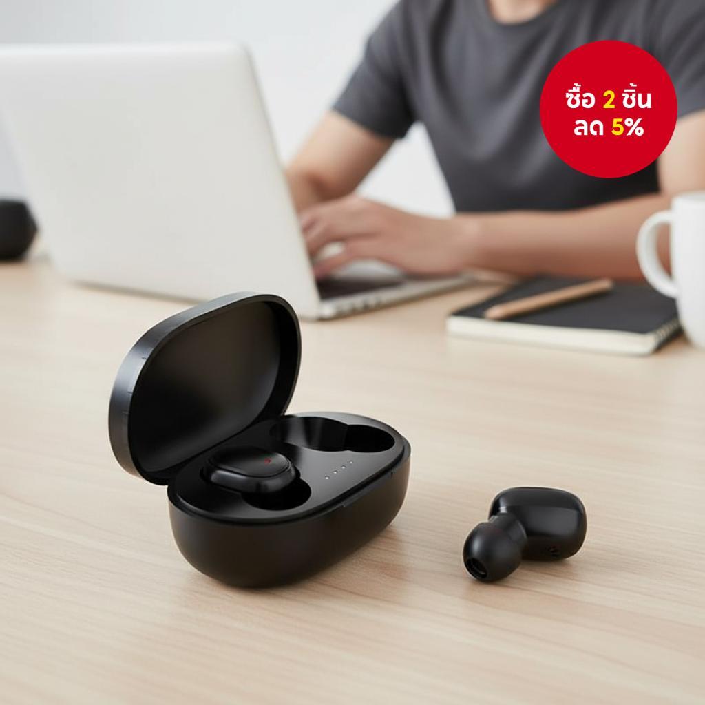 หูฟังบลูทูธไร้สาย A6S TWS หูฟังเบส HIFI พร้อมไมค์ สําหรับกีฬาและเล่นเกม