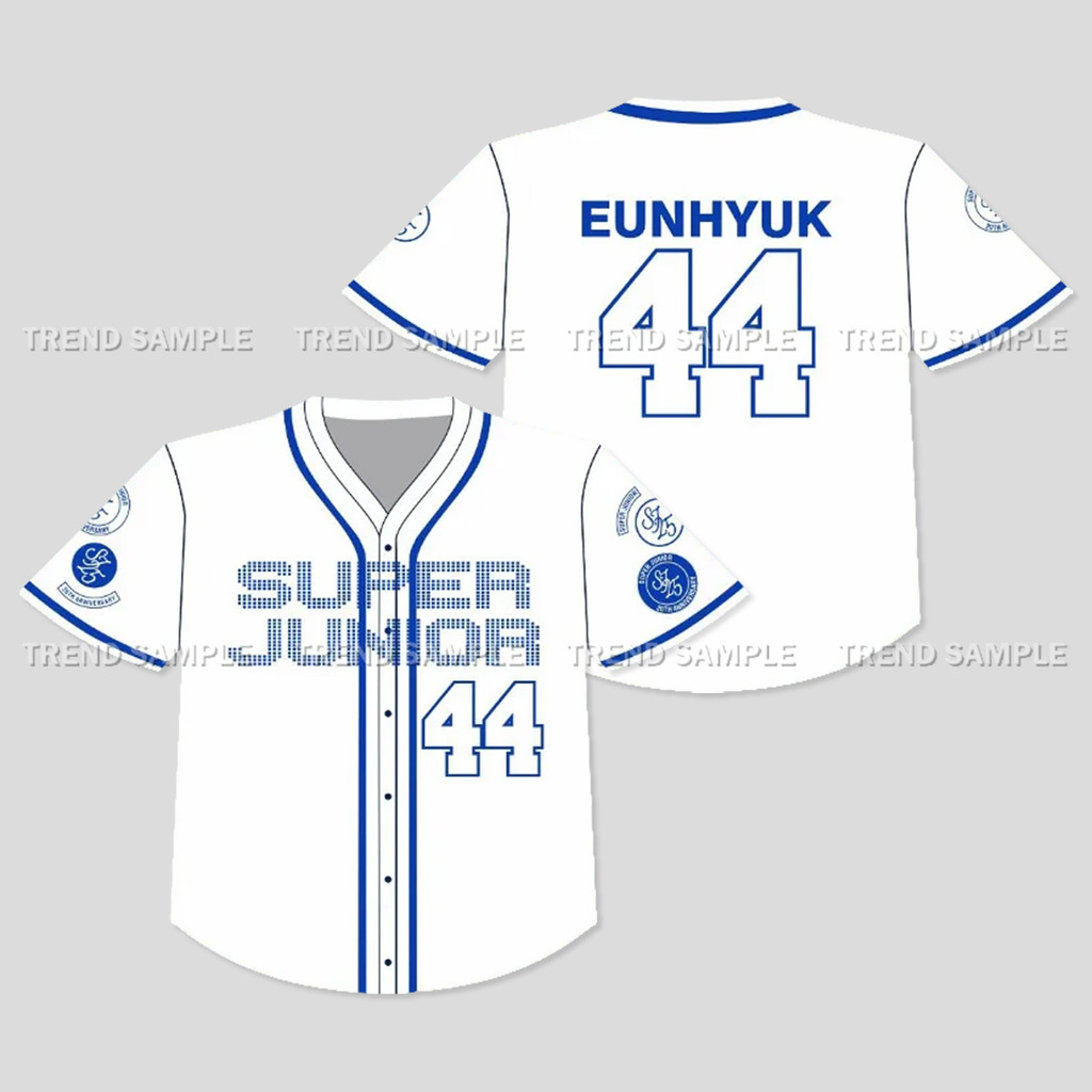 KPOP SUPER JUNIOR ครบรอบ 20 ปี TOUR <SUPER SHOW 10> Merch เบสบอล Jersey เสื้อยืด Unisex Plus ขนาดวินเทจแฟชั่นหลวมเสื้อพิมพ์ Tee - รูปที่ 6