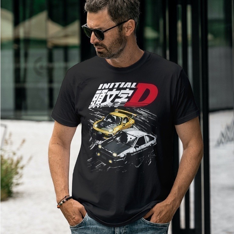 เสื้อยืดสไตล์ Initial D Rx7 Vs Ae86 คุณภาพเยี่ยม