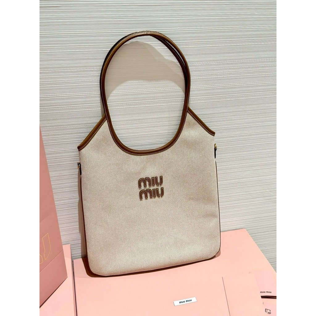 MIU hobo Tote Underarm Bag Canvas Series 35 x 40 x 60cm