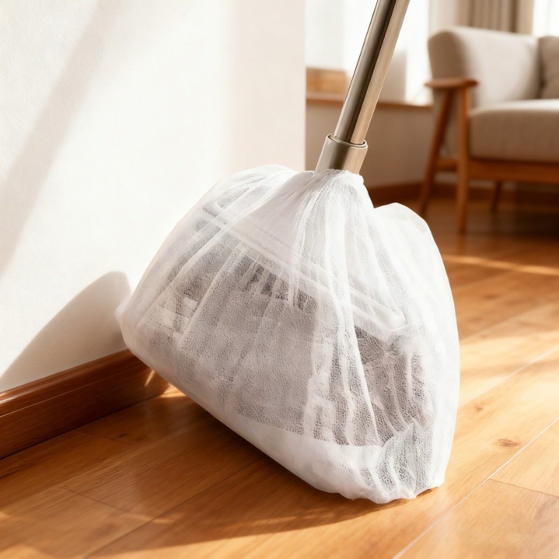 ฝาครอบไม้กวาดแบบใช้แล้วทิ้ง 100/200/300 /500 ชิ้น การทำความสะอาดผมบนพื้น เครื่องกำจัดฝุ่นไฟฟ้าสถิต ทนทานและพกพา ผ้าไม่ทอ - รูปที่ 5