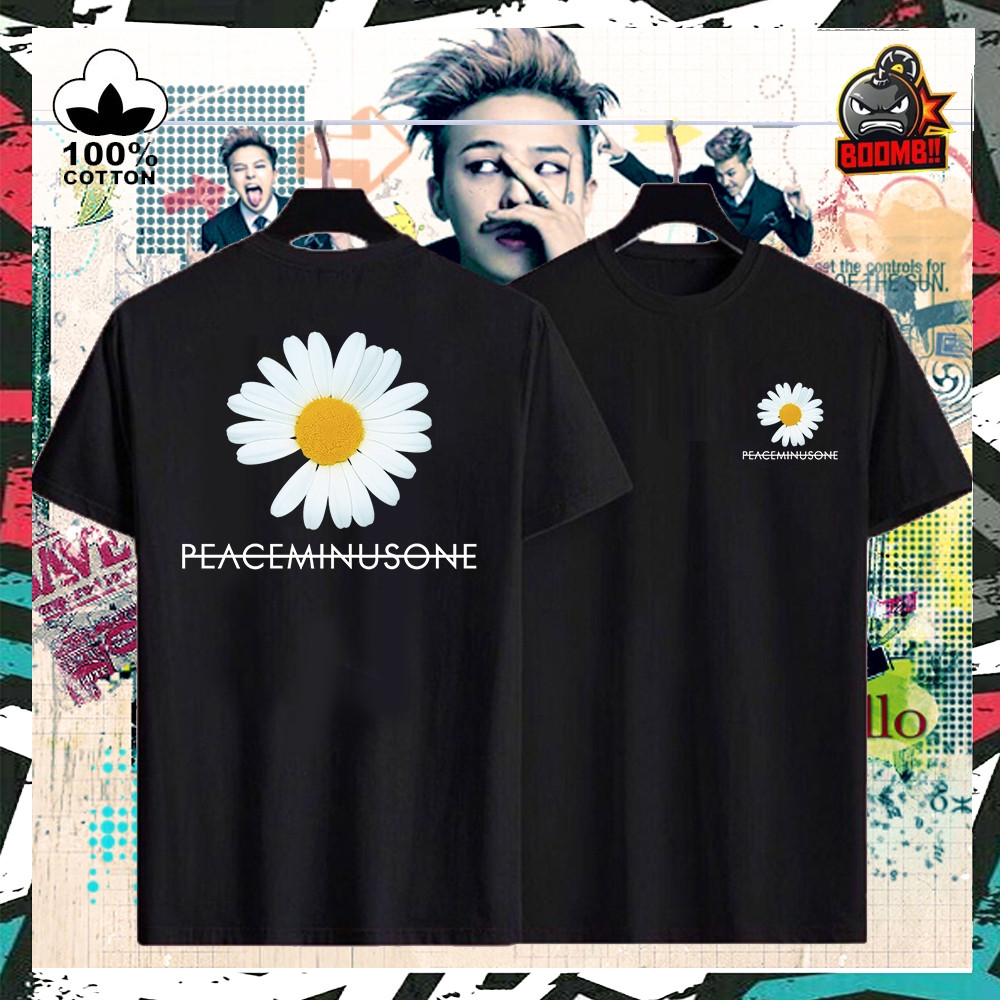 เสื้อยืดสไตล์เกาหลี G-DRAGON PEACEMINUSONE สำหรับผู้ชายและผู้หญิง ทำจากผ้าฝ้ายพรีเมียม