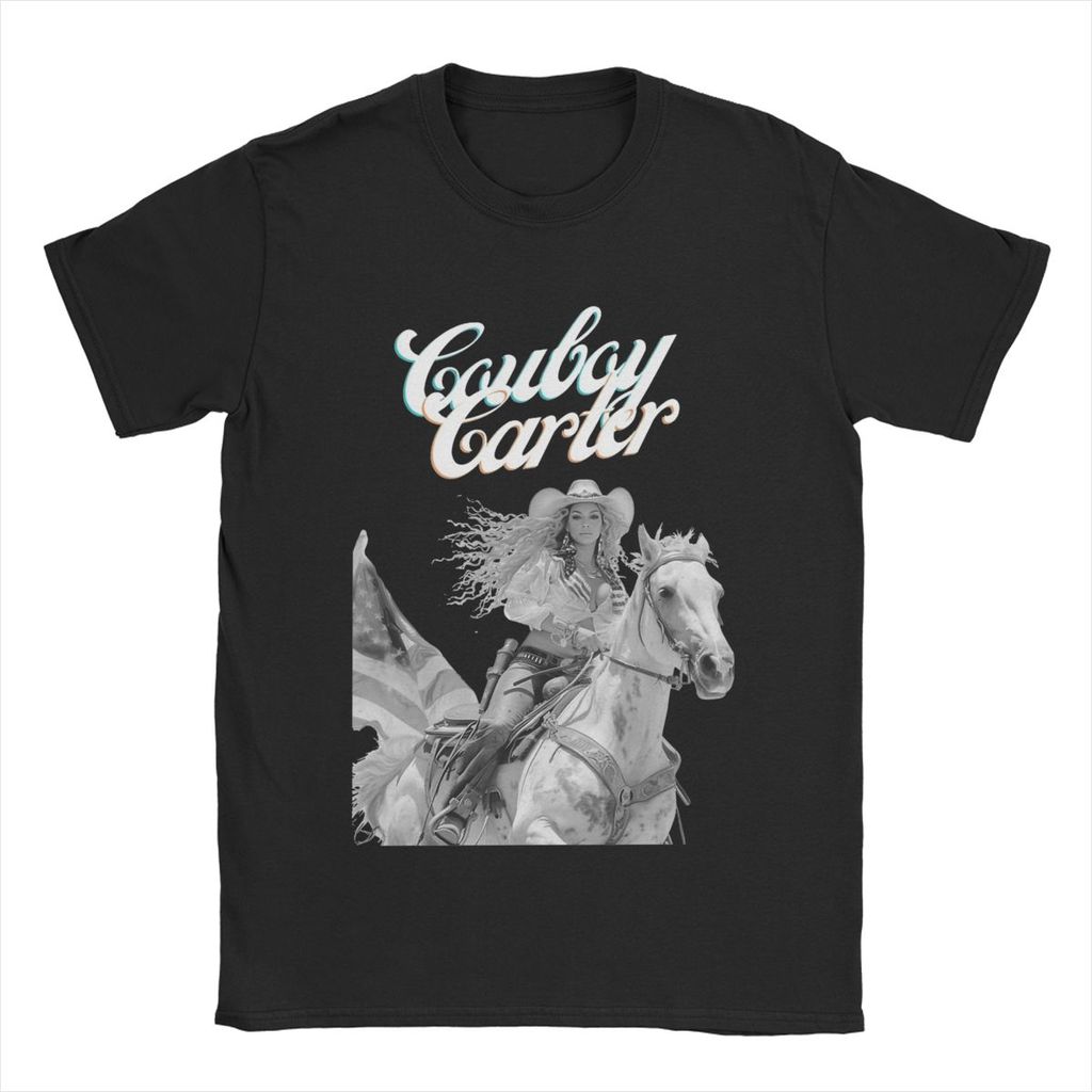 S-5XL Cowboy Carter Beyonce T-Shirt for Men Hipster  Cotton Tee Shirt Crew Neck Short Sleeve T Shirt