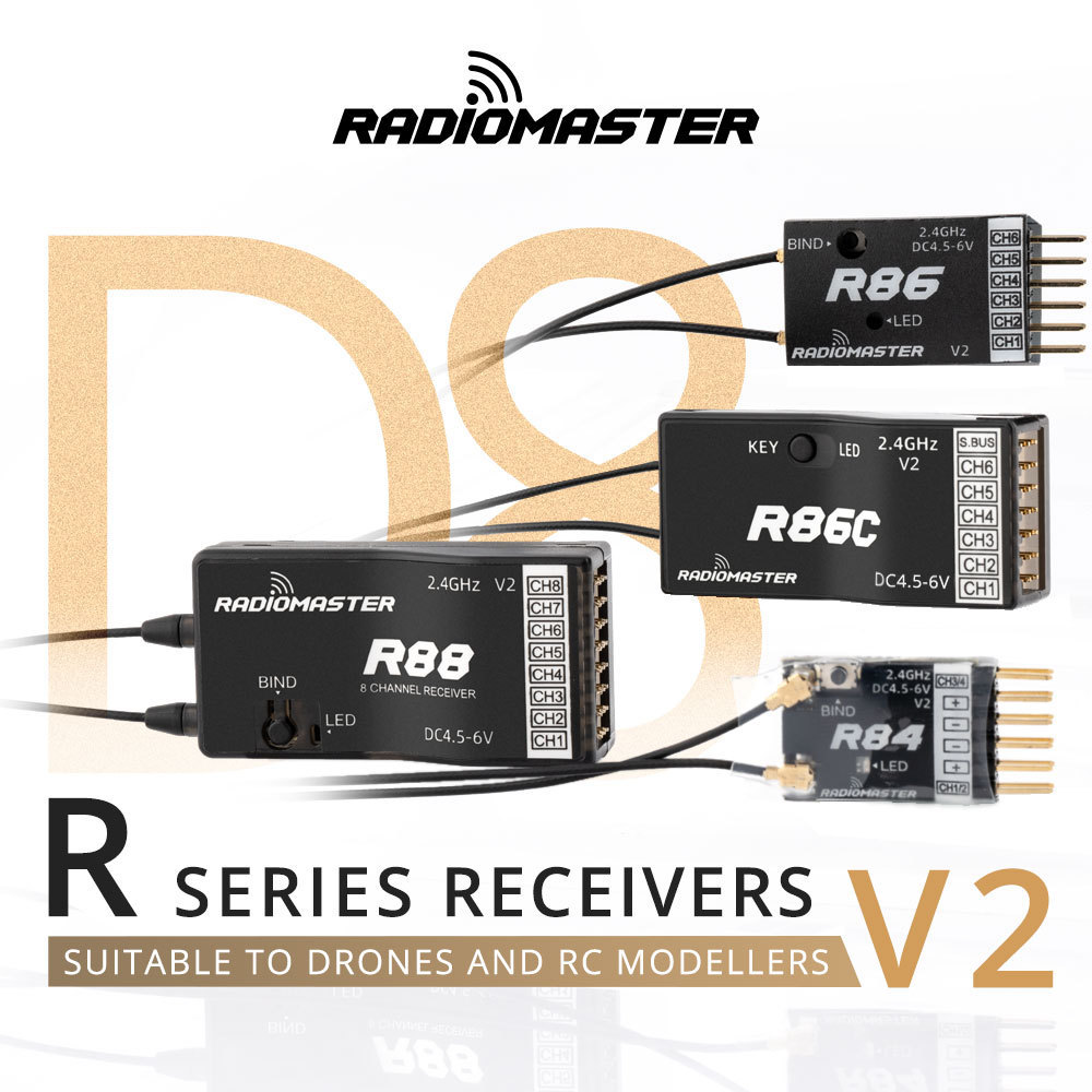 RadioMaster ELRS Receiver R88 R86 R86C R81 รีโมทคอนโทรลอุปกรณ์เสริมโดรนเฉพาะ [cxSE]