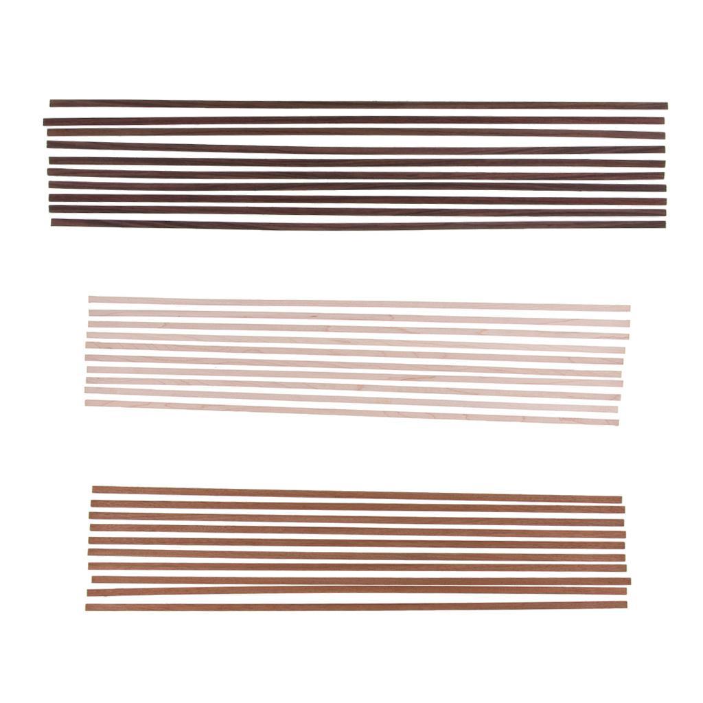[arutoxalc] 10 Wood Binding Purfling Inlay สําหรับกีตาร์ Fingerboard Fretboard 520x7x1.5mm