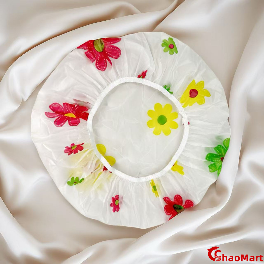 ChaoMart หมวกอาบน้ำ PE วัสดุป้องกันน้ำสุดดี – ใส่สบายไม่แน่นหัว - รูปที่ 3