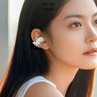 ไม่ใช่หูฟัง (ขั้นต่ํา 1 รายการ) เหมาะสําหรับหูฟัง 95% เต็มเพชรโบว์ต่างหูอินเทรนด์หูฟังคลิป