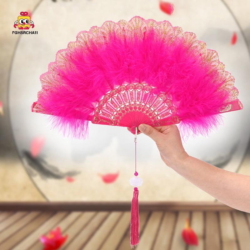 FG Lolita พัดลมพับญี่ปุ่น Sweet Fairy สาว Dark Gothic Court Dance พัดลมมือพร้อมจี้ของขวัญงานแต่งงานตกแต่ง HS