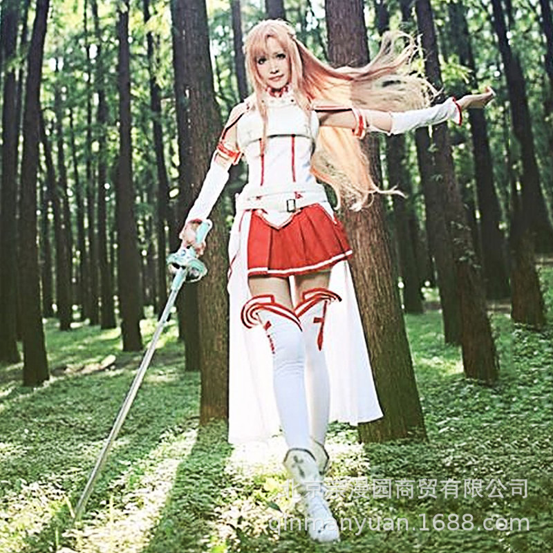 ชุดคอสเพลย์ Asuna จาก Sword Art Online สำหรับงานปาร์ตี้ ขนาด 1.03 เมตร