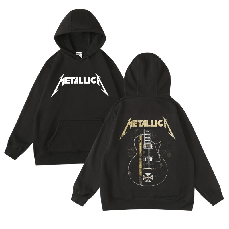 Metallica Rock Metal Band เสื้อกันหนาวฮู้ดสำหรับผู้ชายและผู้หญิง สไตล์สตรีทแฟชั่น ย้อนยุค ชายเสื้อฮู้ดแขนยาว