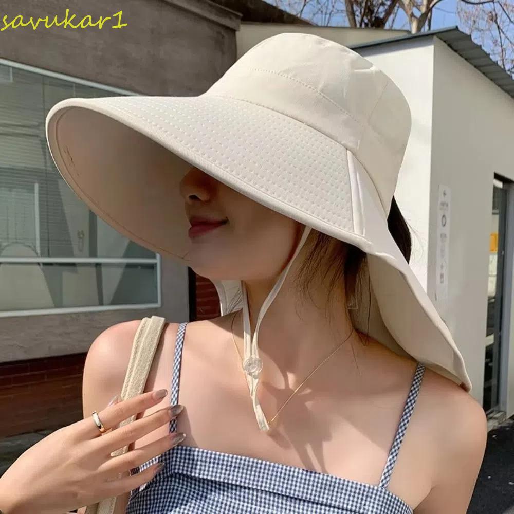 หมวกกันแดดนําเข้าจาก Lumen ปีกกว้าง ป้องกันรังสี UV ระดับ 50+, มาพร้อมผ้าคลุมคอสำหรับการออกทริปกลางแ