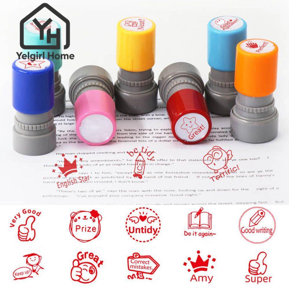 Yelgirlb แสตมป์หมึกในตัว ลายการ์ตูน DIY ของเล่นสําหรับเด็ก