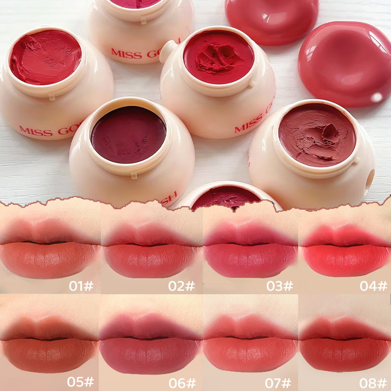 น้ําผึ้งหม้อกํามะหยี่หมอกลิปโคลนบลัชออสองในหนึ่งเดียวสไตล์ง่ายต่อการสีไวท์เทนนิ่งลิปแปรง ft105