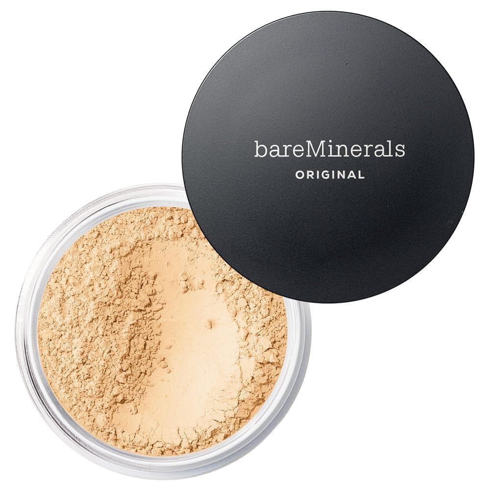 BareMinerals Original Loose Foundation SPF 15, Clean Mineral Powder Makeup, Transparent to Full Concealer, No Talc, Non-Acne, Vegan, No Animal Expergent by Dermatologist