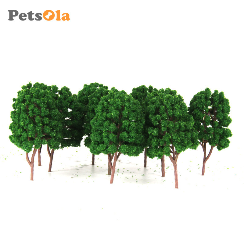 [Koolsoo2] 10x Green Trees Model Train Train Diorama Wargame Scenery HO Scale 1/100