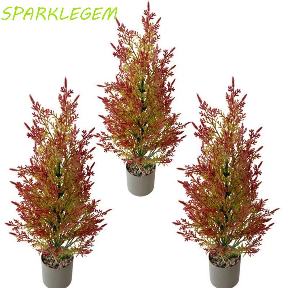 SPARKLEGEM ต้นคริสต์มาสประดิษฐ์, Handmade Real-Touch ประดิษฐ์ Pine Tree, จําลองพืช Elegant DIY Decor