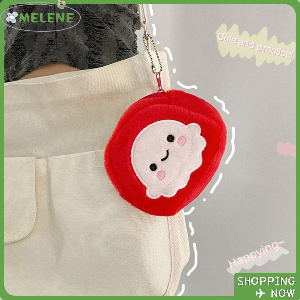 MELENE กระเป๋าใส่เหรียญตุ๊กตา,ที่เก็บบัตรเครดิต Octopus กระเป๋าใส่เหรียญปลาหมึกยักษ์สีแดง,การ์ตูนน่า